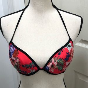 H&M tropical floral bikini top Size 34B